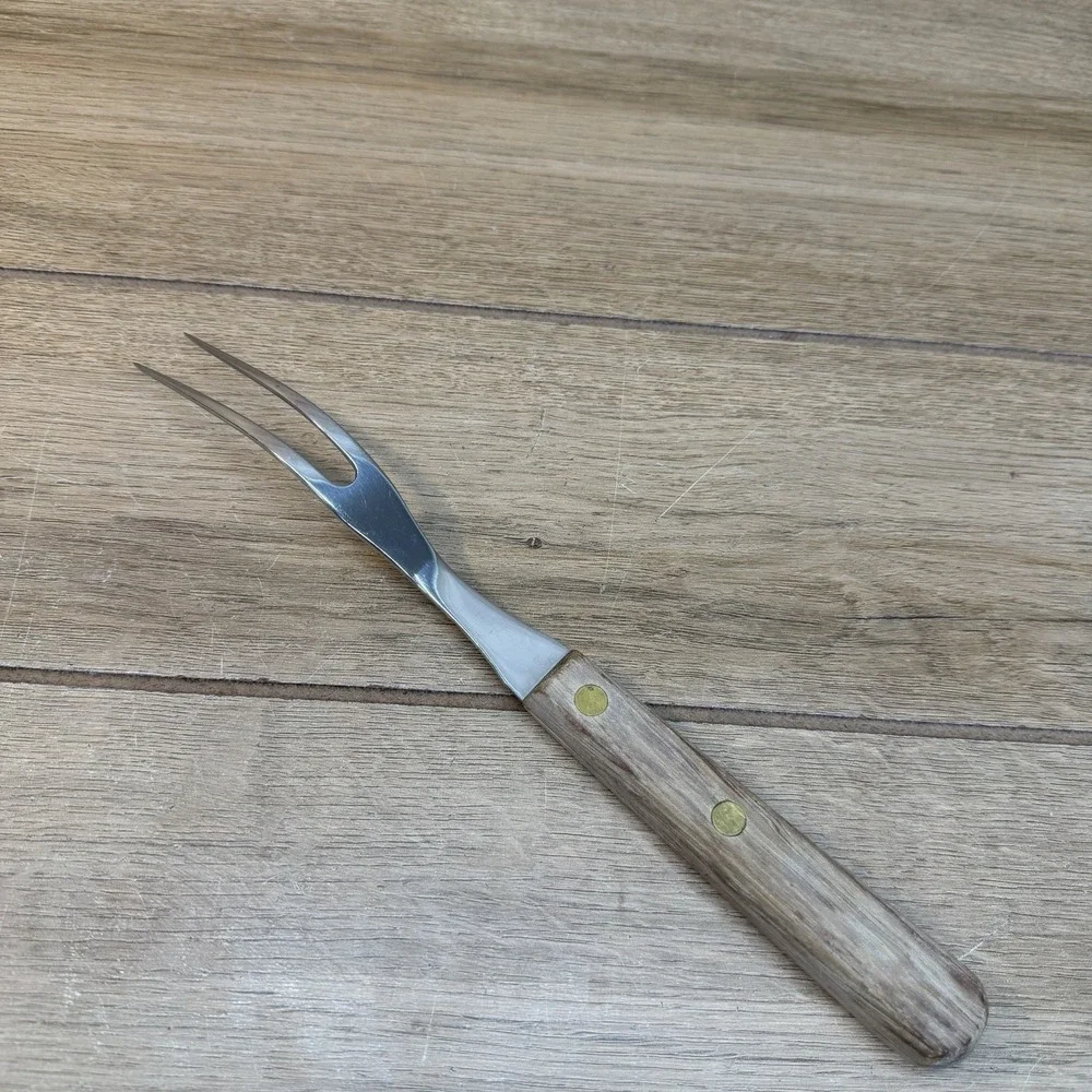 Vintage Williams Sonoma Grande Cuisine Dexter Carving Fork Wood Handle USA